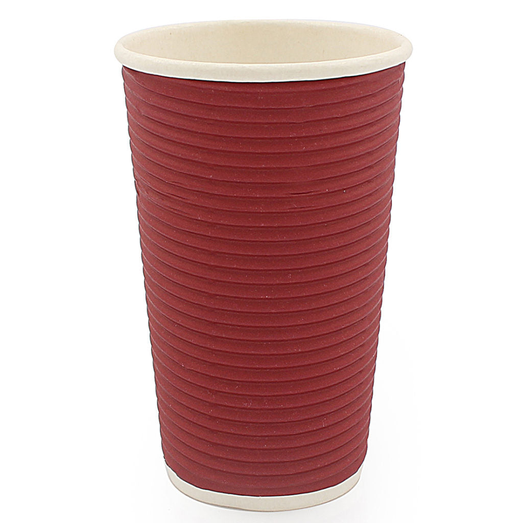 Ripple Cups 16 oz Burgundy - 12 Count - The Closeout Connection