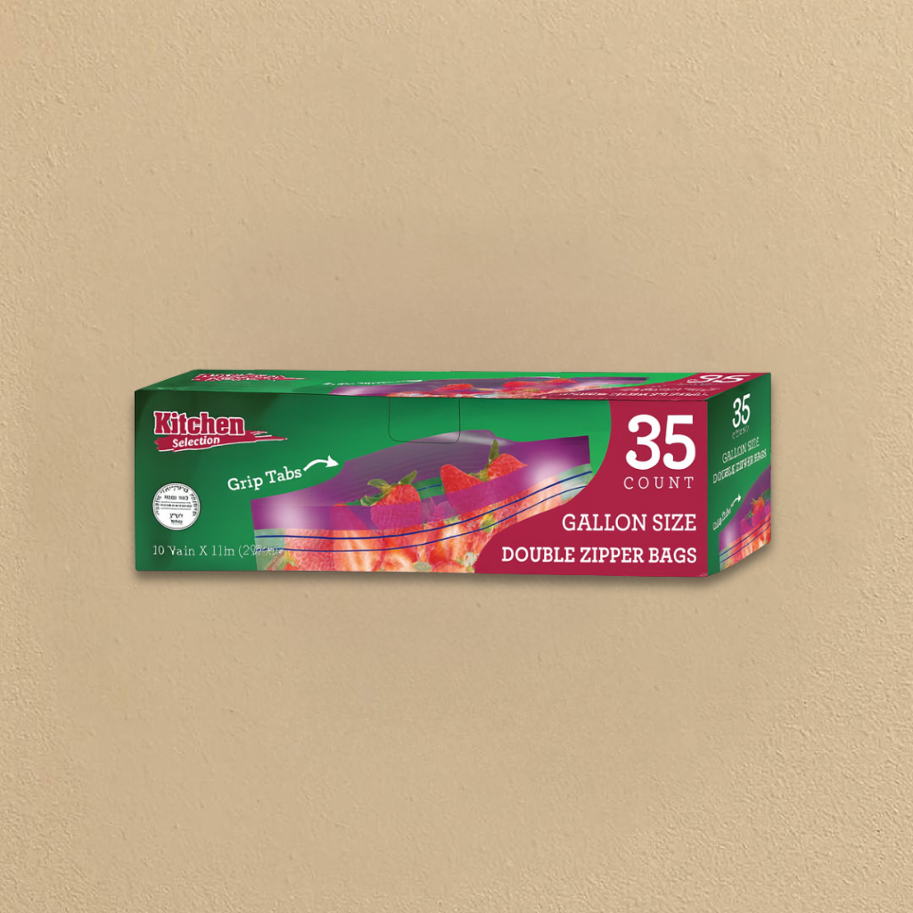 1 Gallon Grip Tab Bags - 35 Count
