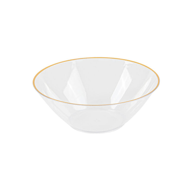 Clear Gold Rim Organic Collection 6oz Dessert Bowls - The Closeout Connection