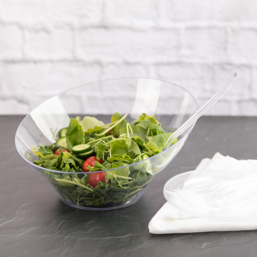 Angled Collection Medium Clear Serving Bowl 16 oz