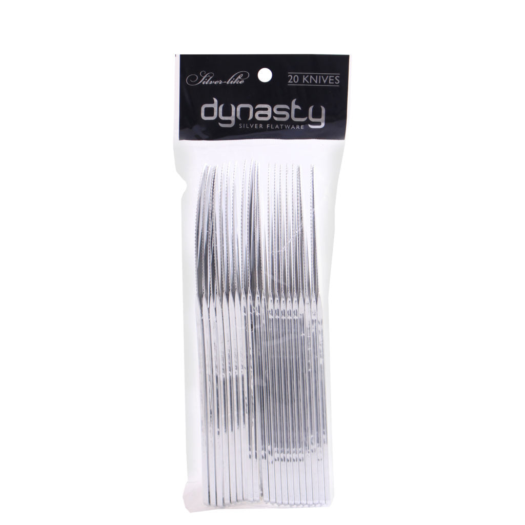 Dynasty Silver Flatware Knives - 20 Count#Color_Silver#Type_Knives#Count_20 Count