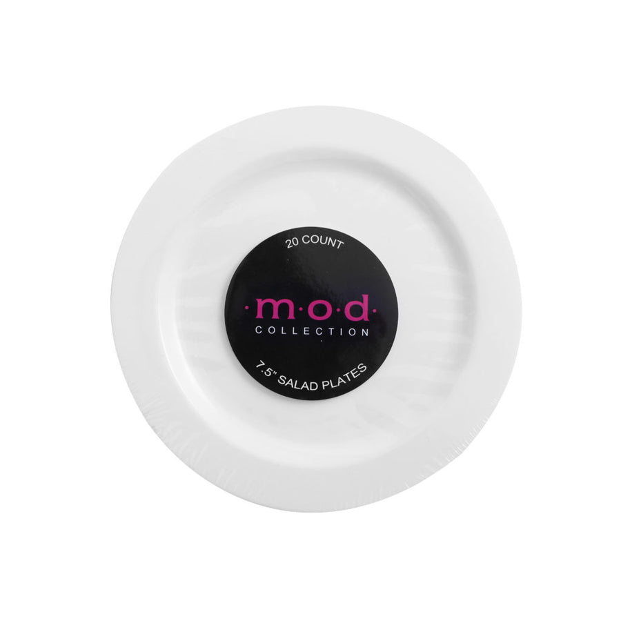 Mod Round Collection White 7.5" Salad Plate