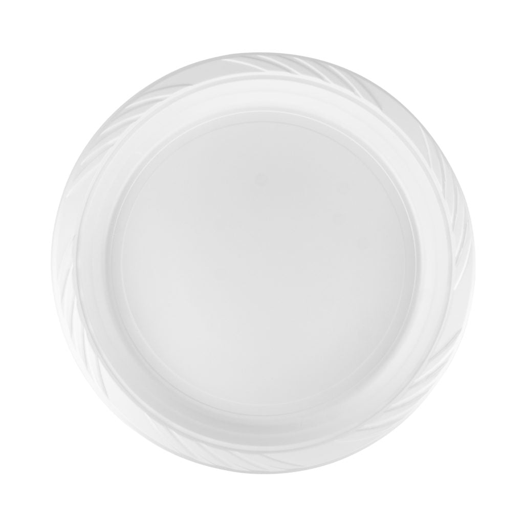 Dinner Collection Plates 9 in White - 100 Count - The Closeout Connection