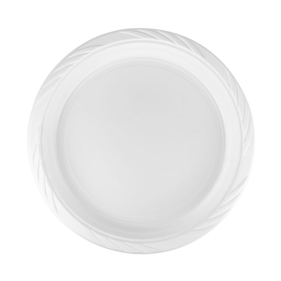 Dinner Collection Plates 9 in White - 100 Count - The Closeout Connection