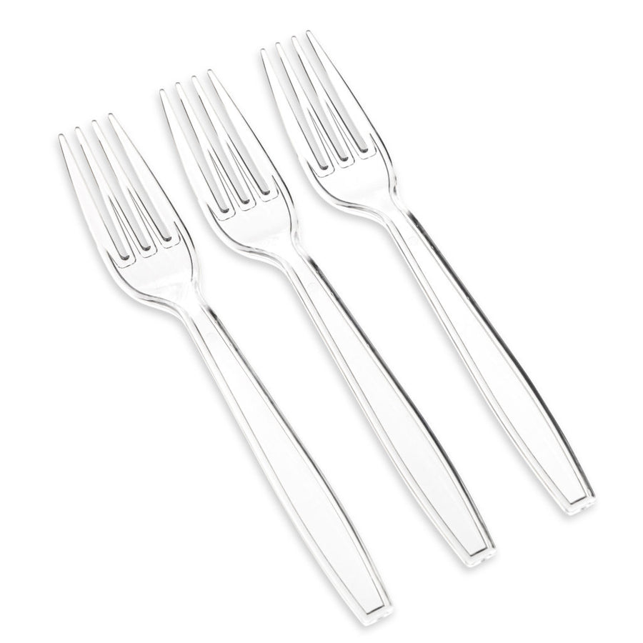 Inspired King Deluxe Clear Flatware Forks detail