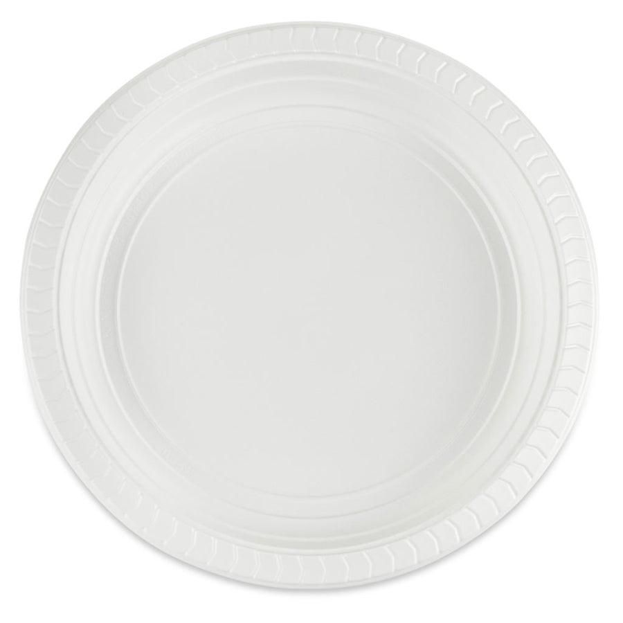 Servings Collection Microwave Safe Plates White - 100 Count - The Closeout Connection