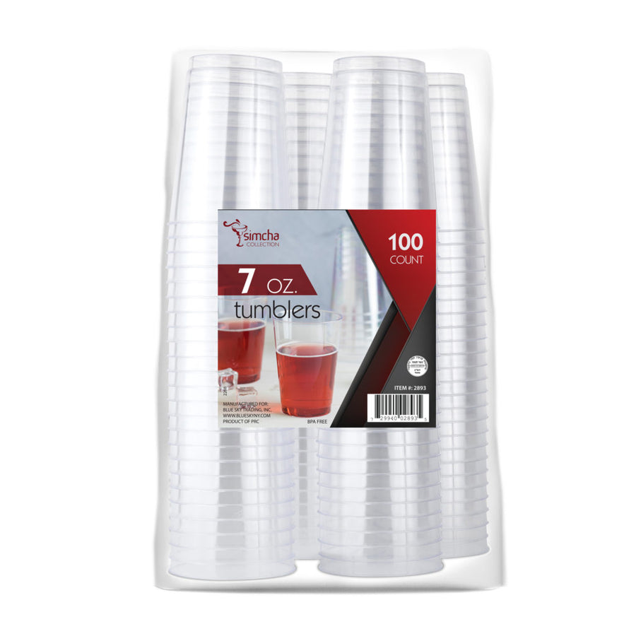 Clear Round Tumblers 7 oz - 100 Count