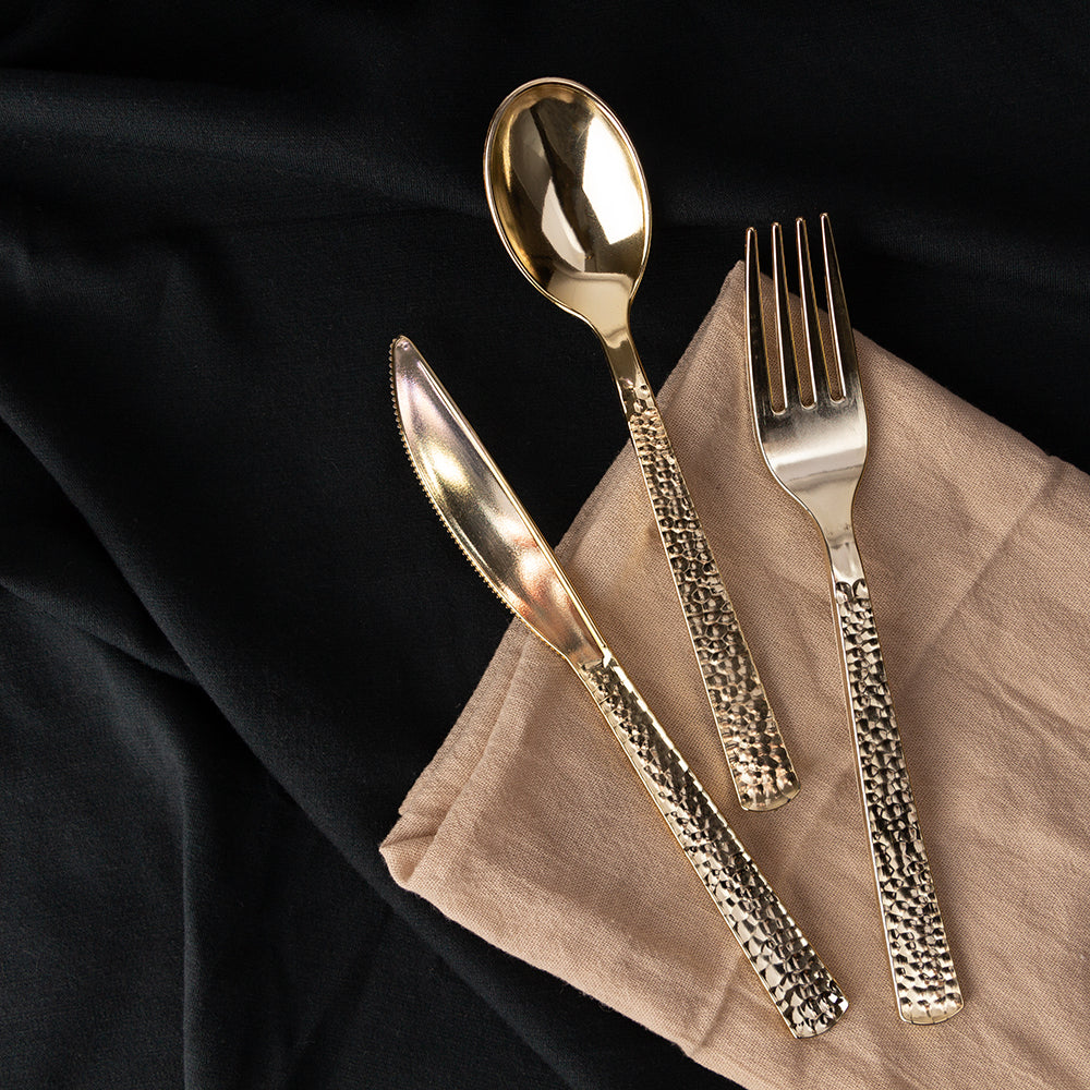 Pebble Cutlery Gold - 20 Count - The Closeout Connection