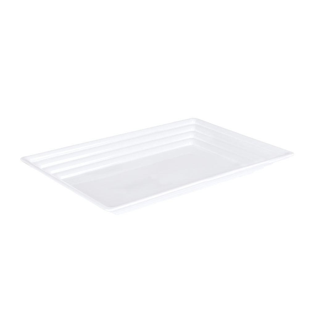 Beveled Serving Tray White 9" x 13" - The Closeout Connection#Color_White