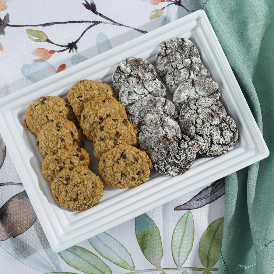 Beveled Serving Tray White 9" x 13" - The Closeout Connection