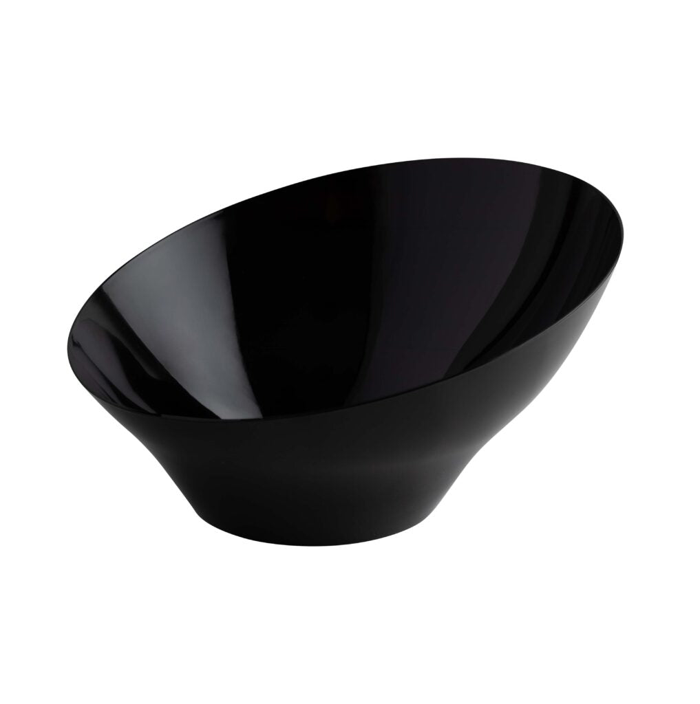 Angled Collection Large Black Serving Bowl#Color_Black