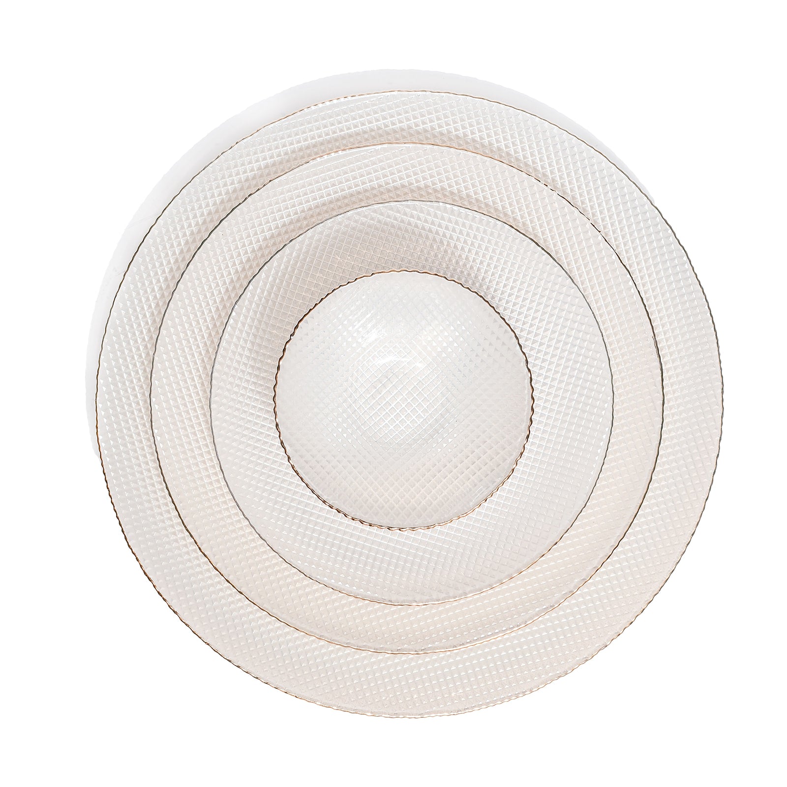 White Hounds Tooth Glass Dish Collection - The Closeout Connection