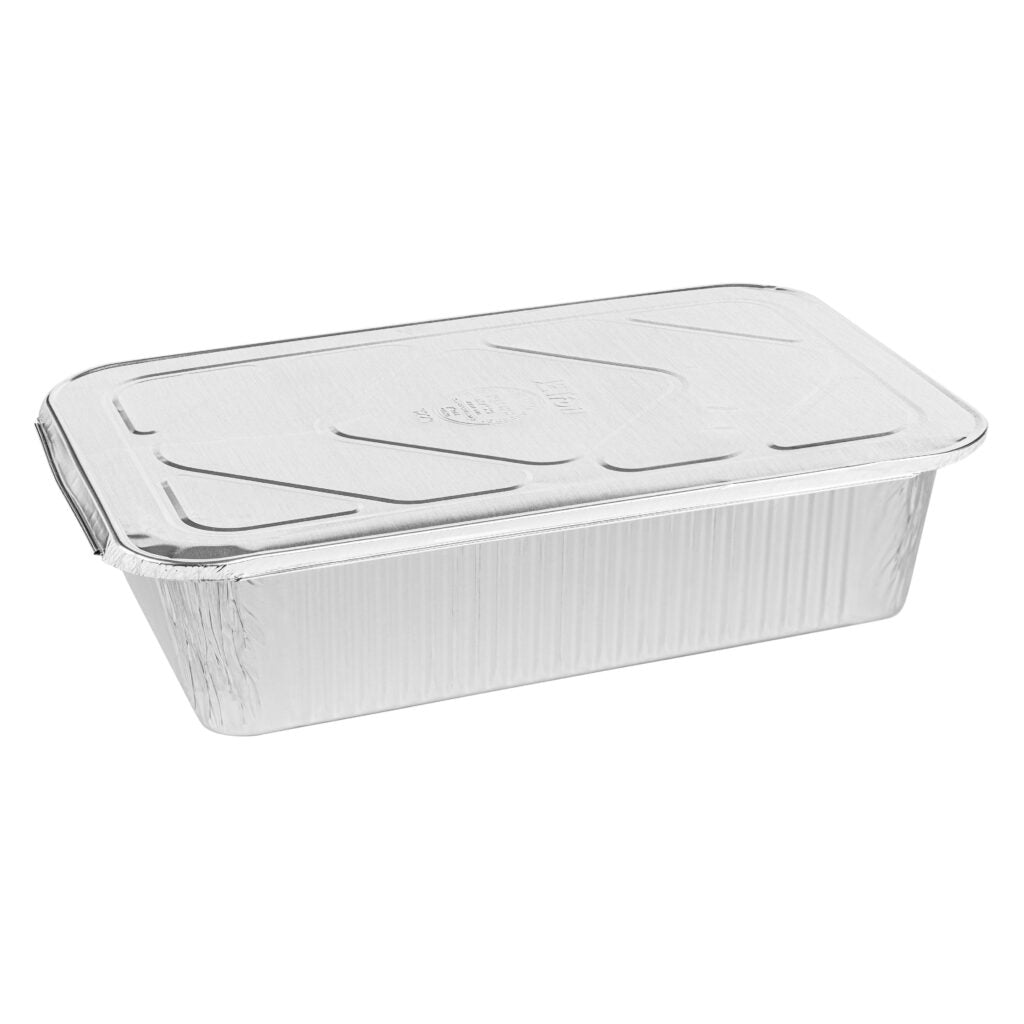 Aluminum Lids for 8 lb & 4 lb Oblong Pans - 5 Count - The Closeout Connection