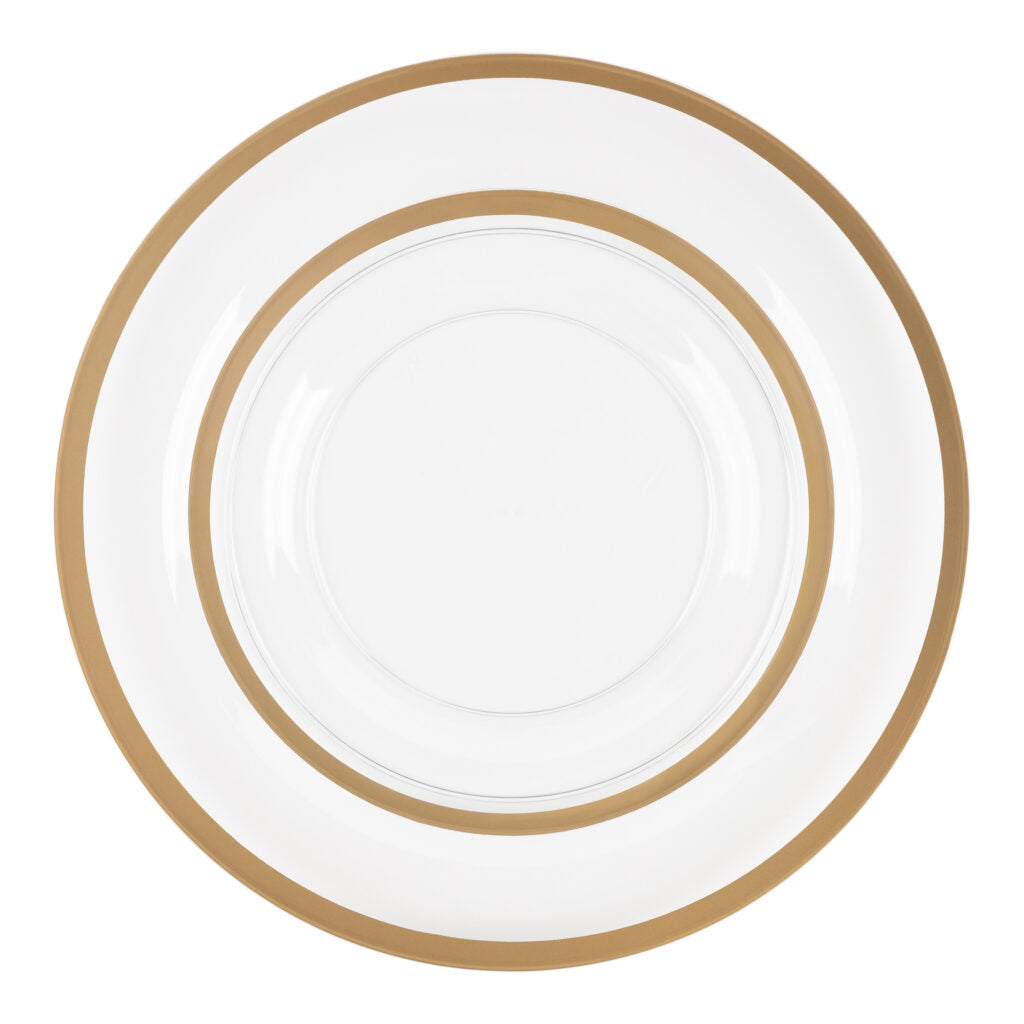 Contrast Combo Plates - 32 ct - The Closeout Connection#Color_Clear-Gold