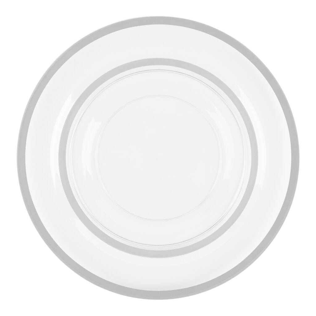 Contrast Combo Plates - 32 ct - The Closeout Connection#Color_Clear-Silver