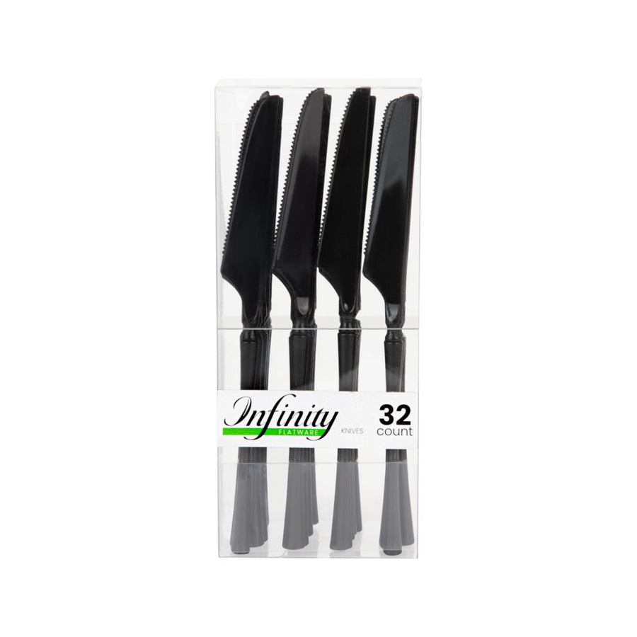 Infinity Flatware Black Dinner Knives - The Closeout Connection