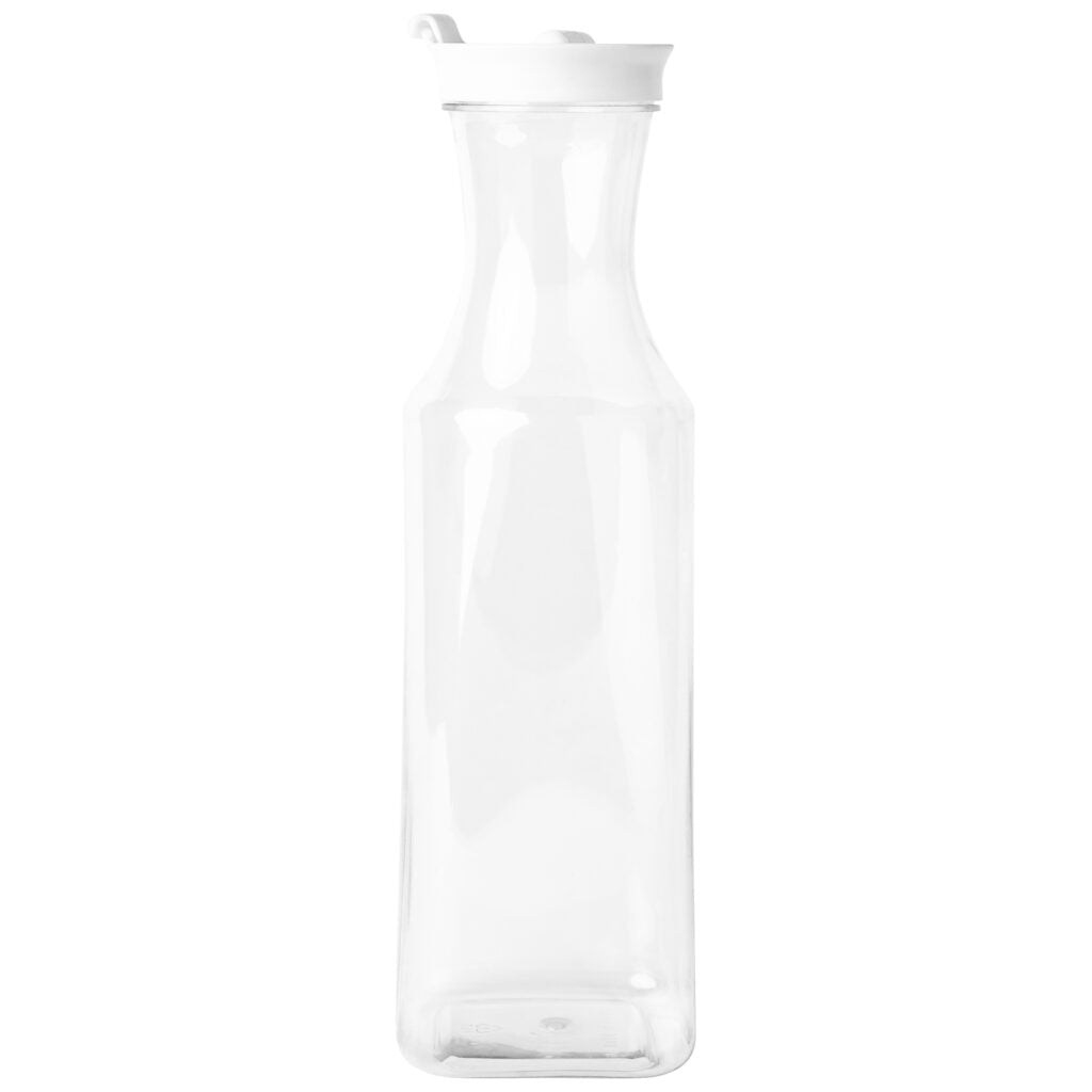 Square Pitcher With White Lid 54 oz - The Closeout Connection #Size_54 oz