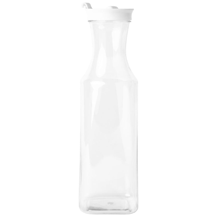 Square Pitcher With White Lid 54 oz - The Closeout Connection 