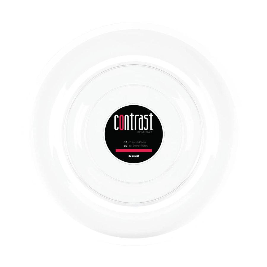 Contrast Combo Plates - 32 ct - The Closeout Connection