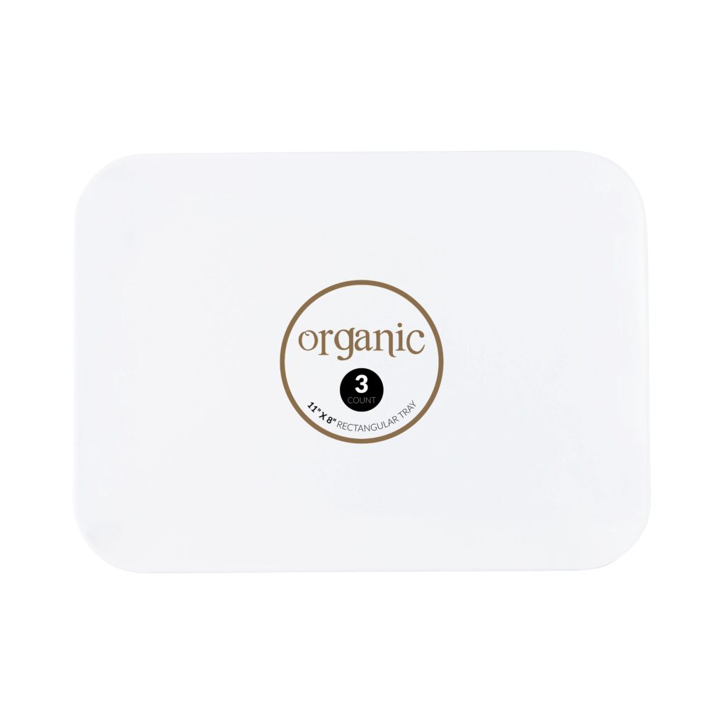 Organic White Tray 8" x 11" - 3 Count