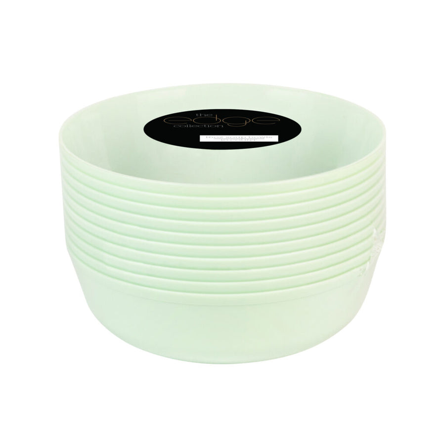 Edge Collection Soup Bowls Mint Green 16 oz - 10 Count