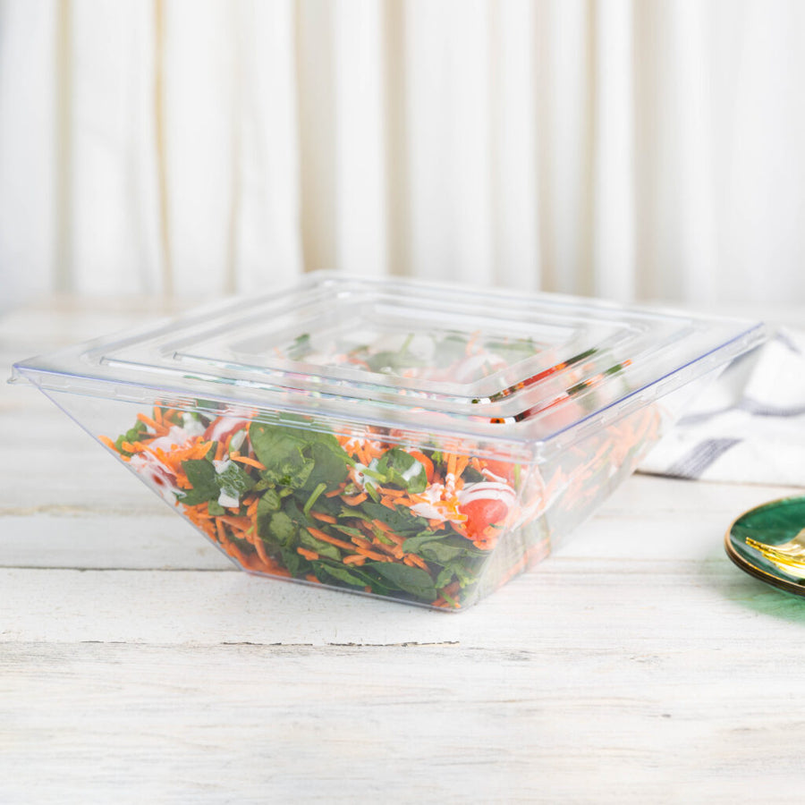 Square Salad Bowl Lid Large Clear - 1 Count - The Closeout Connection