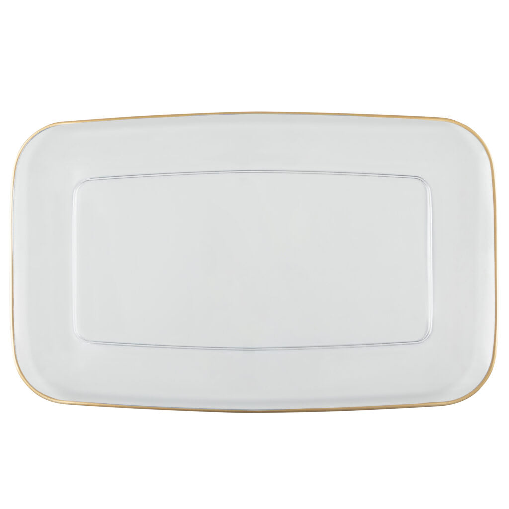 Organic Gold Rim Tray Rectangle Clear lifestyle#Color_Clear