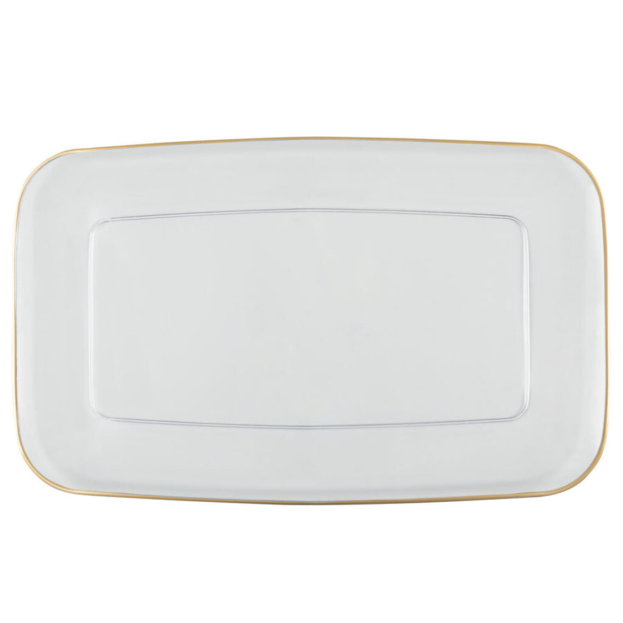 Organic Gold Rim Tray Rectangle Clear lifestyle
