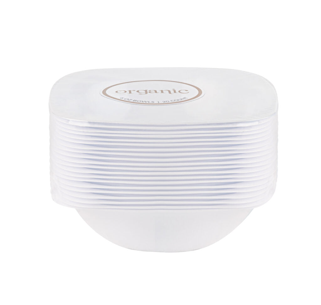 Organic Square White 6 oz Bowls - The Closeout Connection#Color_White