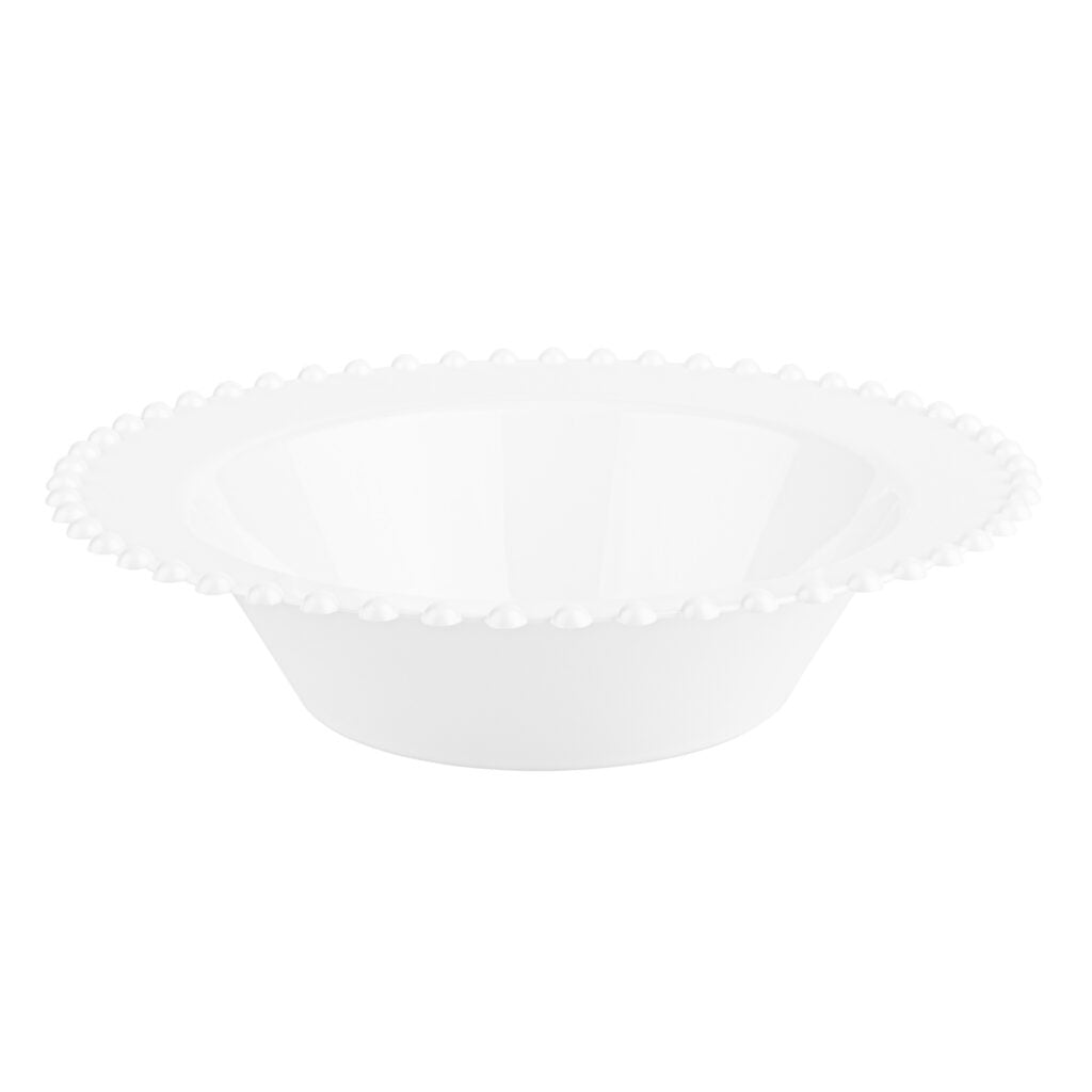 Beaded Collection White 12 oz Soup Bowls - 10 Count