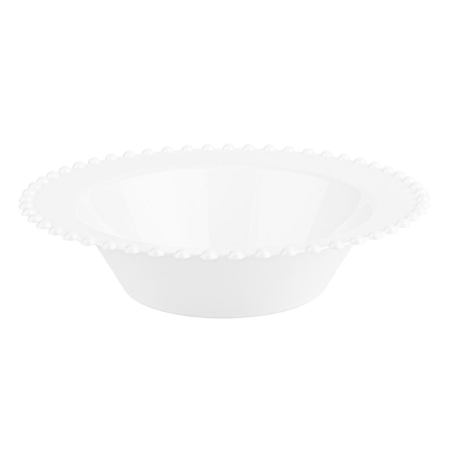 Beaded Collection White 12 oz Soup Bowls - 10 Count
