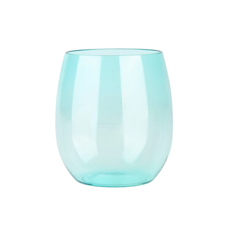 Aqua Stemless Goblets 12oz- 6 Count - The Closeout Connection