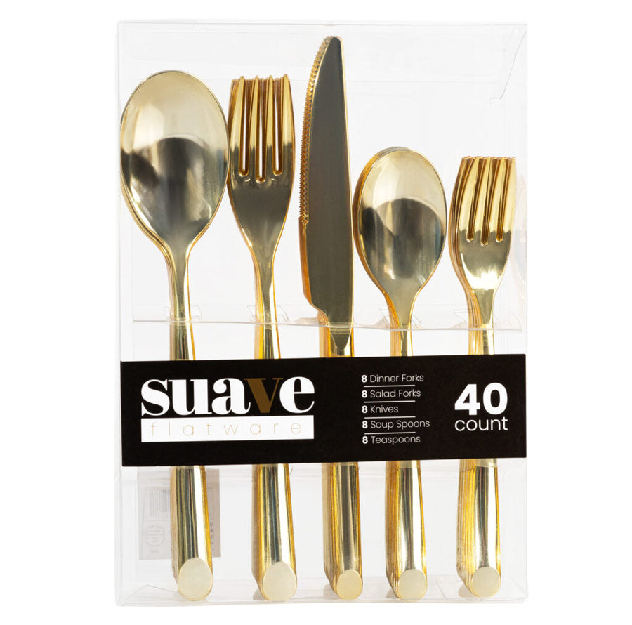 Suave Flatware Gold Combo Set - 40 Count
