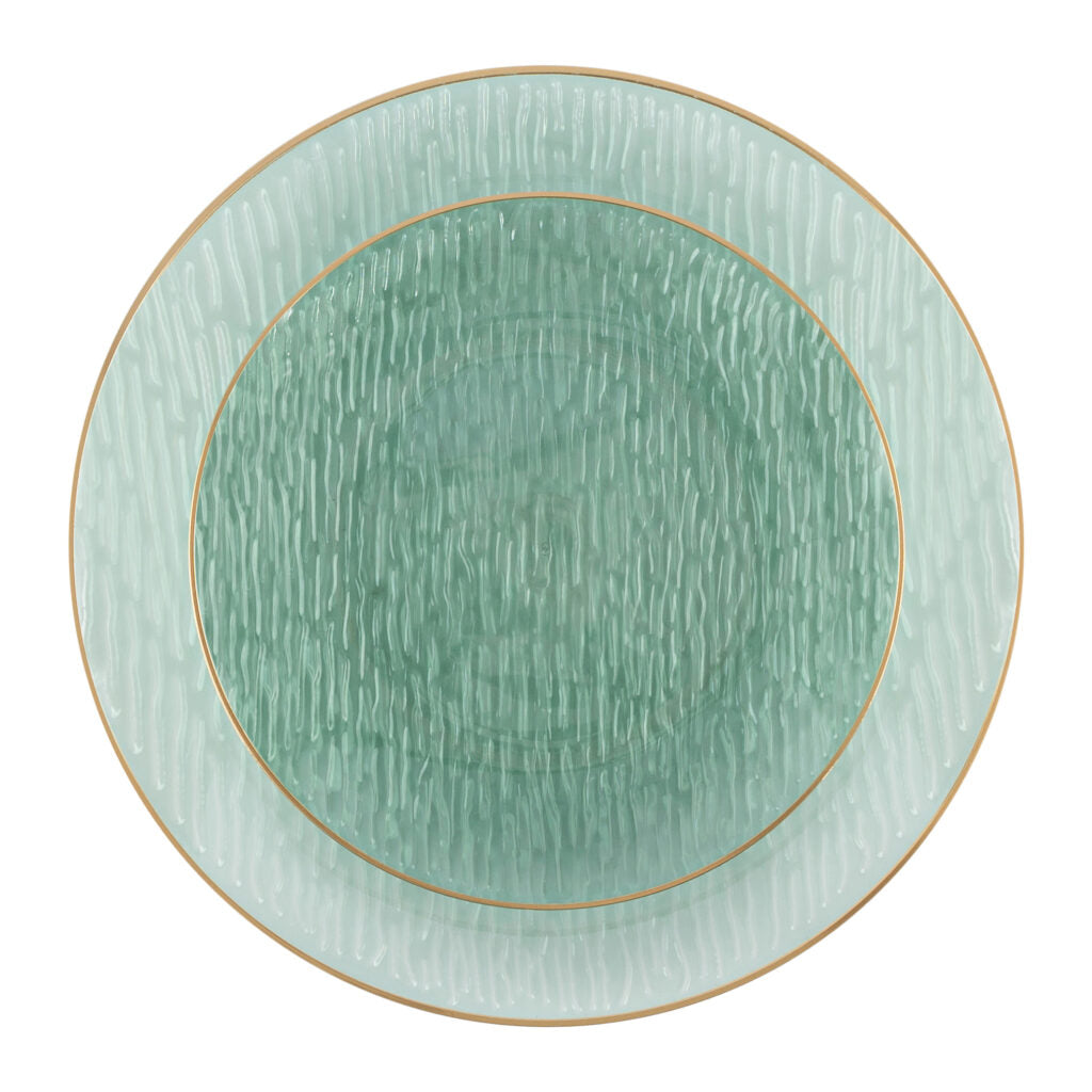 Icicles Gold Rim Combo Plates 7" & 10" - 24 Count - Green#Color_Green-Gold