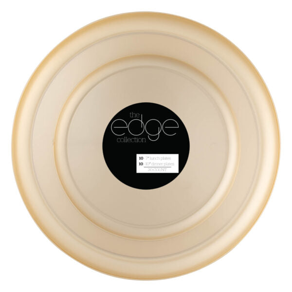 Edge Collection Pearl Combo 7" & 10" - 20 Count - Pewter#Color_Pewter