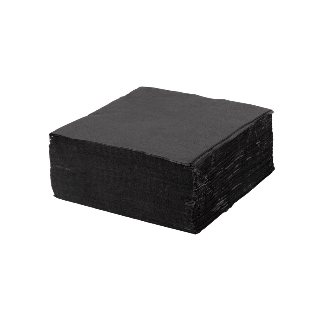 Black Cocktail Napkins - 80 Count