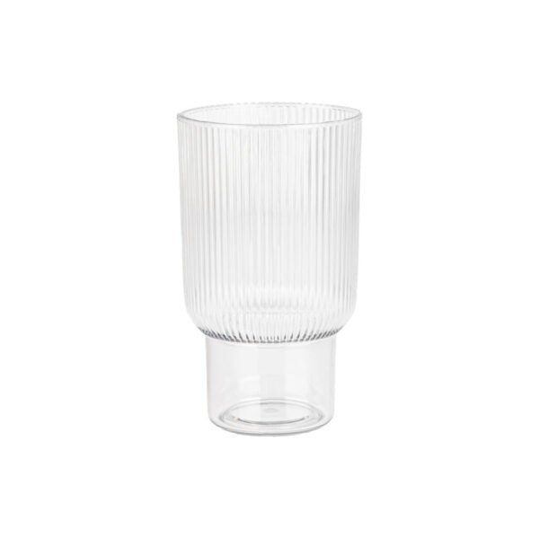 Ribbed Tumblers 12 oz Clear - 6 Count - The Closeout Connection