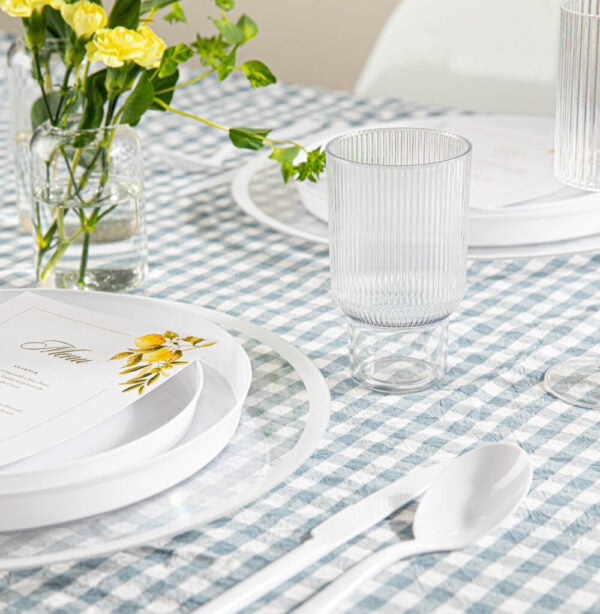 Ribbed Tumblers 12 oz Clear - 6 Count - The Closeout Connection