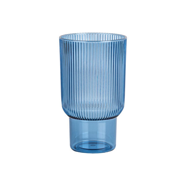Ribbed Tumblers 12 oz Blue - 6 Count - The Closeout Connection