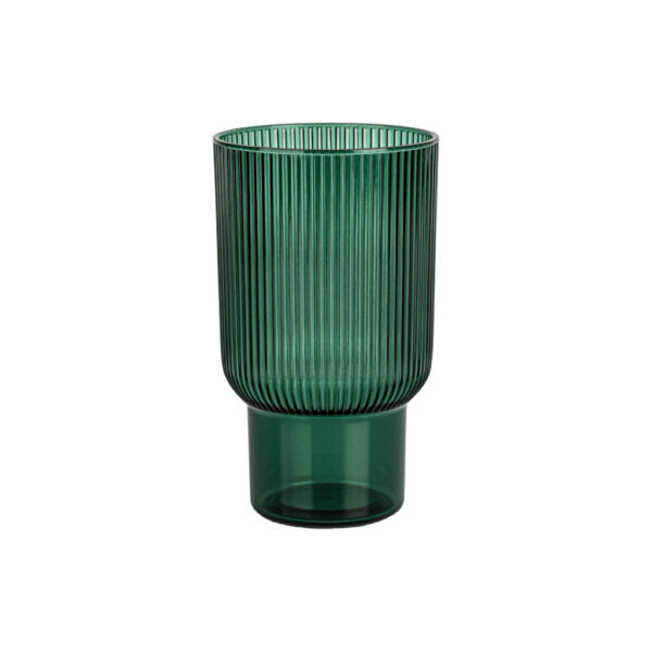 Ribbed Tumblers 12 oz Green - The Closeout Connection