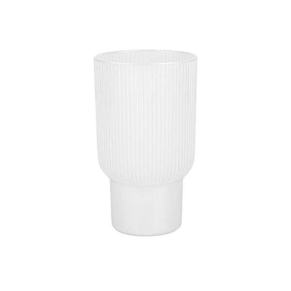 Ribbed Tumblers 12 oz Pearl - 6 Count - The Closeout Connection