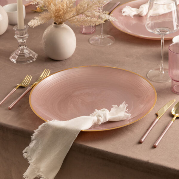 Crystal Chargers Gold Rimmed (4 count) - The Closeout Connection