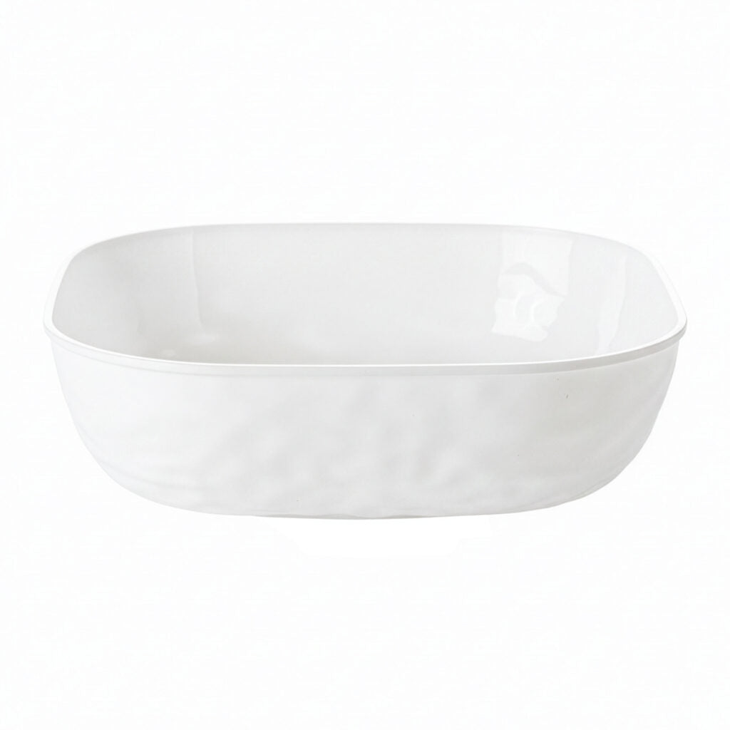 Hammered White Square Serving Bowl 96 oz - 1 Count