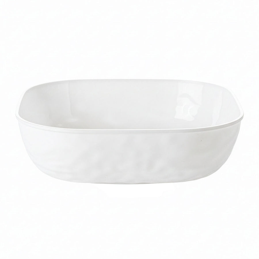 Hammered White Square Serving Bowl 96 oz - 1 Count