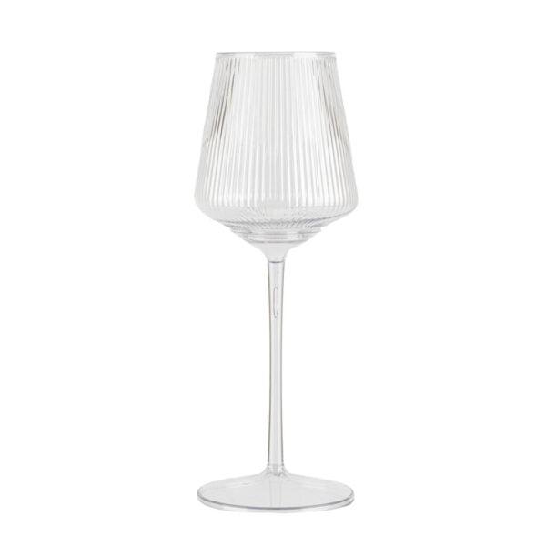 Ribbed Hip Wine Glass 12 oz - 4 Count - The Closeout Connection