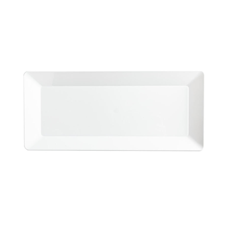 Rectangle Serving Tray 7 in x 15.75 in White - The Closeout Connection
