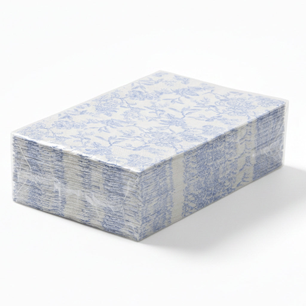 Toile Print Blue Guest Towel Napkins - 20 Count