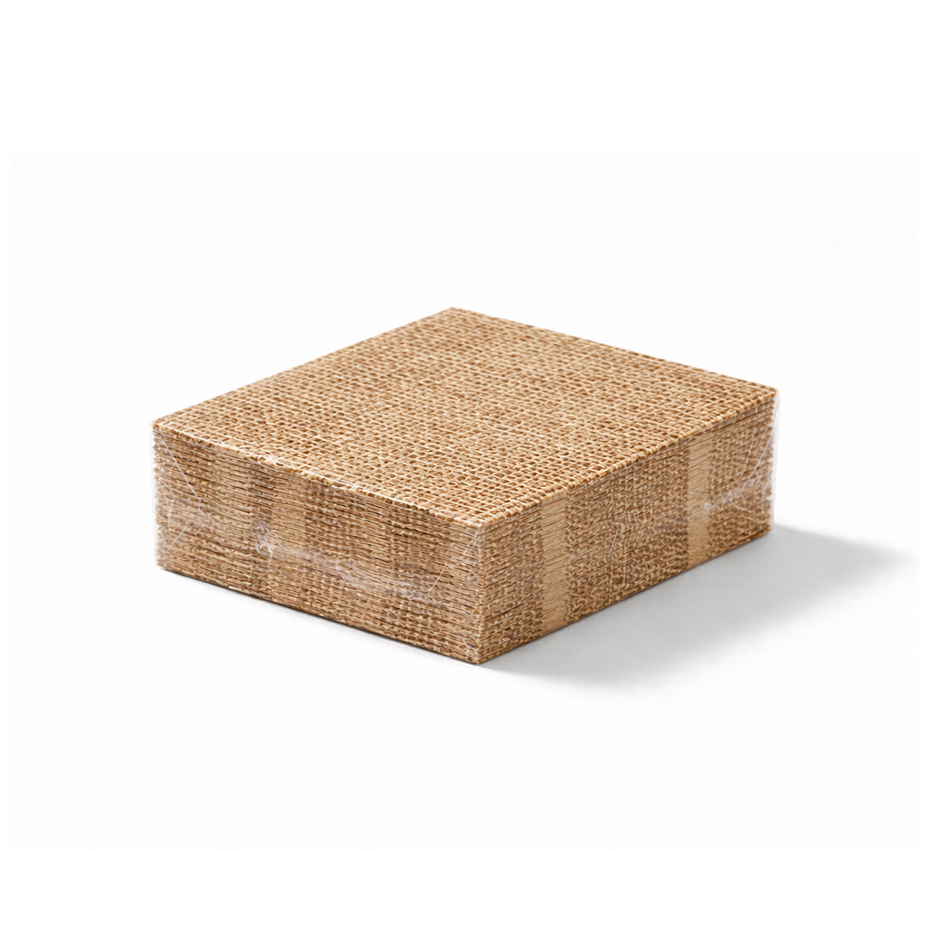 Burlap Print Cocktail Napkins - 40 Count - The Closeout Connection