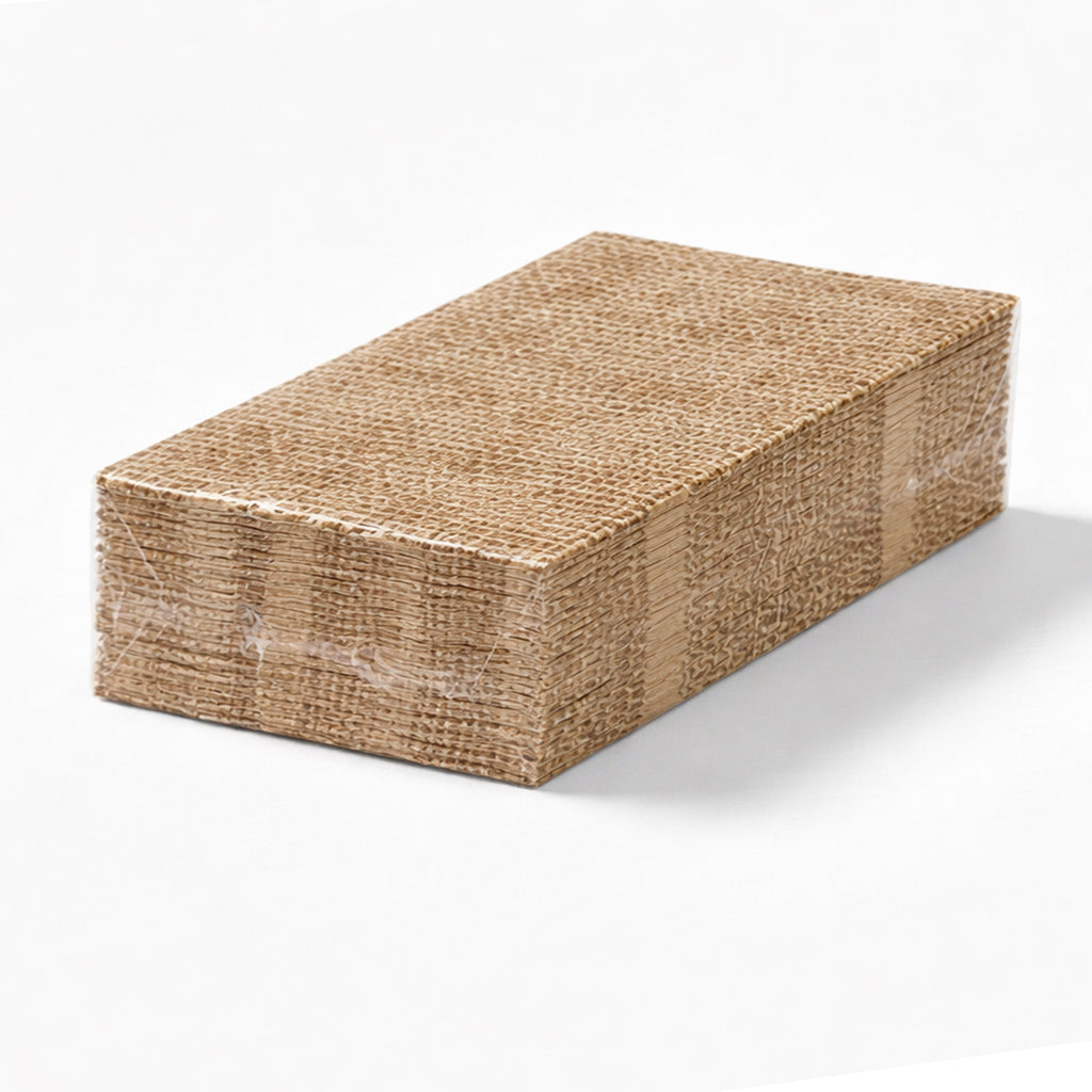 Burlap Print Guest Towel Napkins - 20 Count - The Closeout Connection