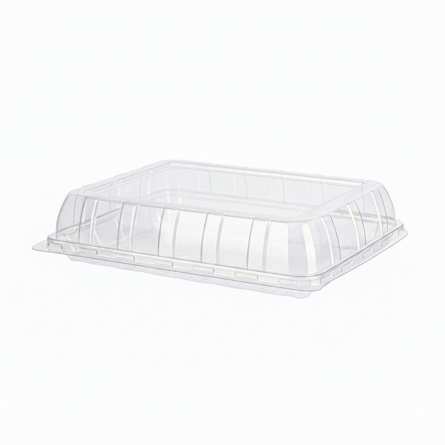 High Lid for Scalloped Rectangle Tray 9″ x 13″ Clear - The Closeout Connection